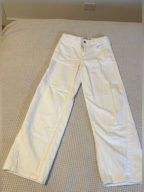 abercrombie kids White Wide-Leg Jeans Girls 11-22 loose denim fit